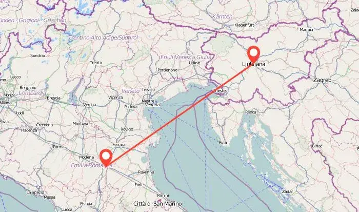 Bologna to Ljubljana